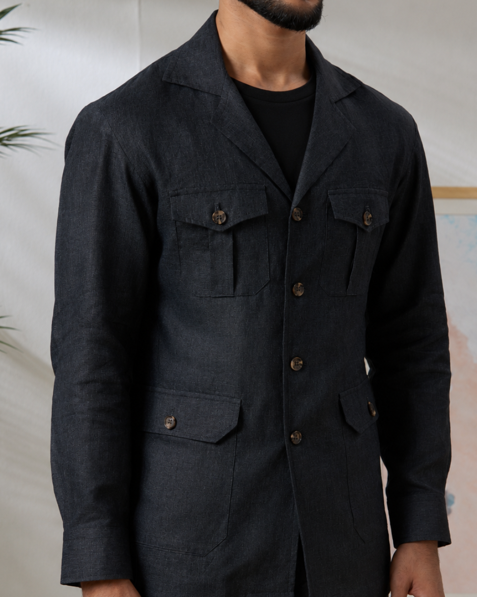 Charcoal Field Shacket