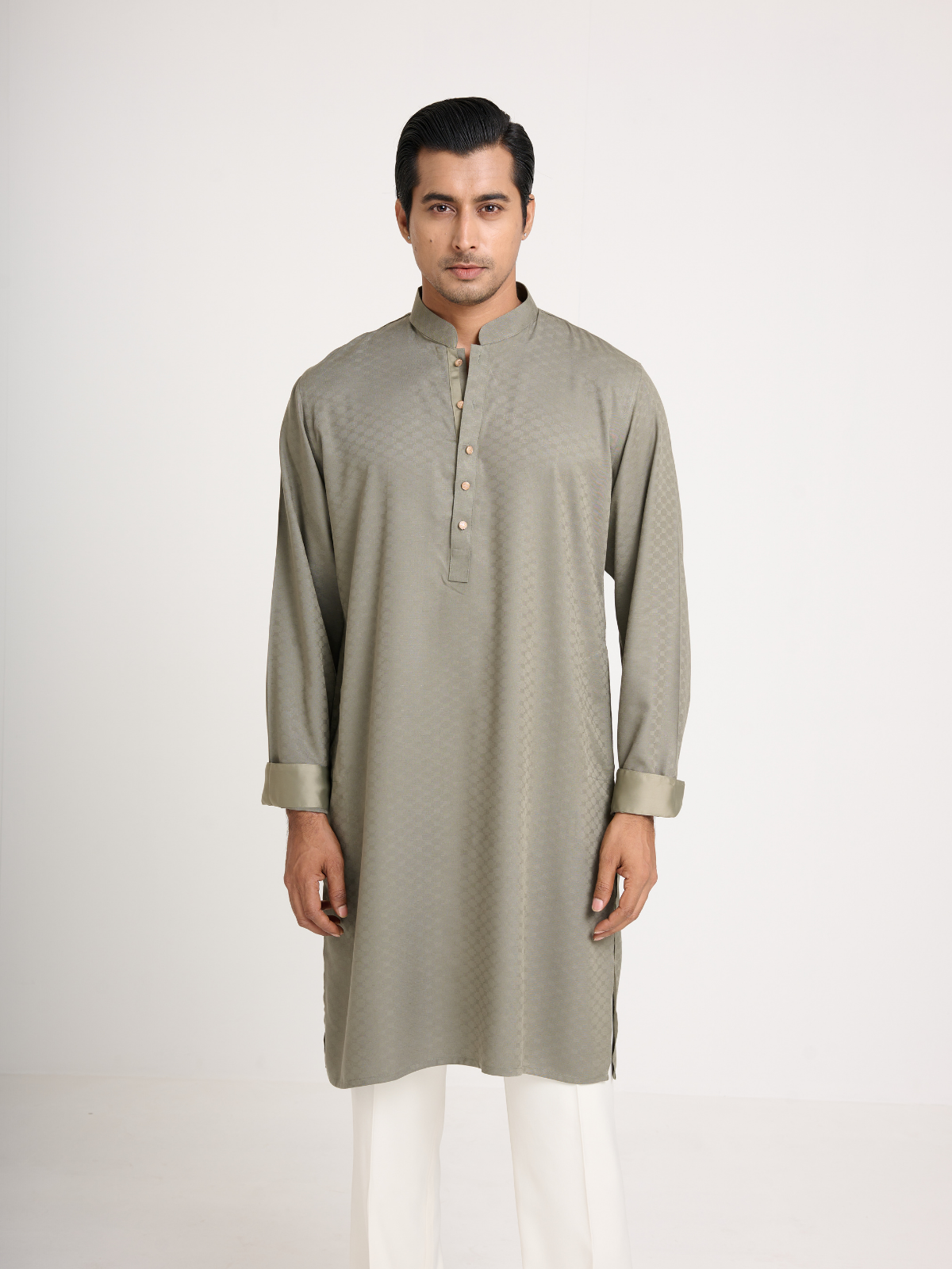 Fern Self Print Kurta