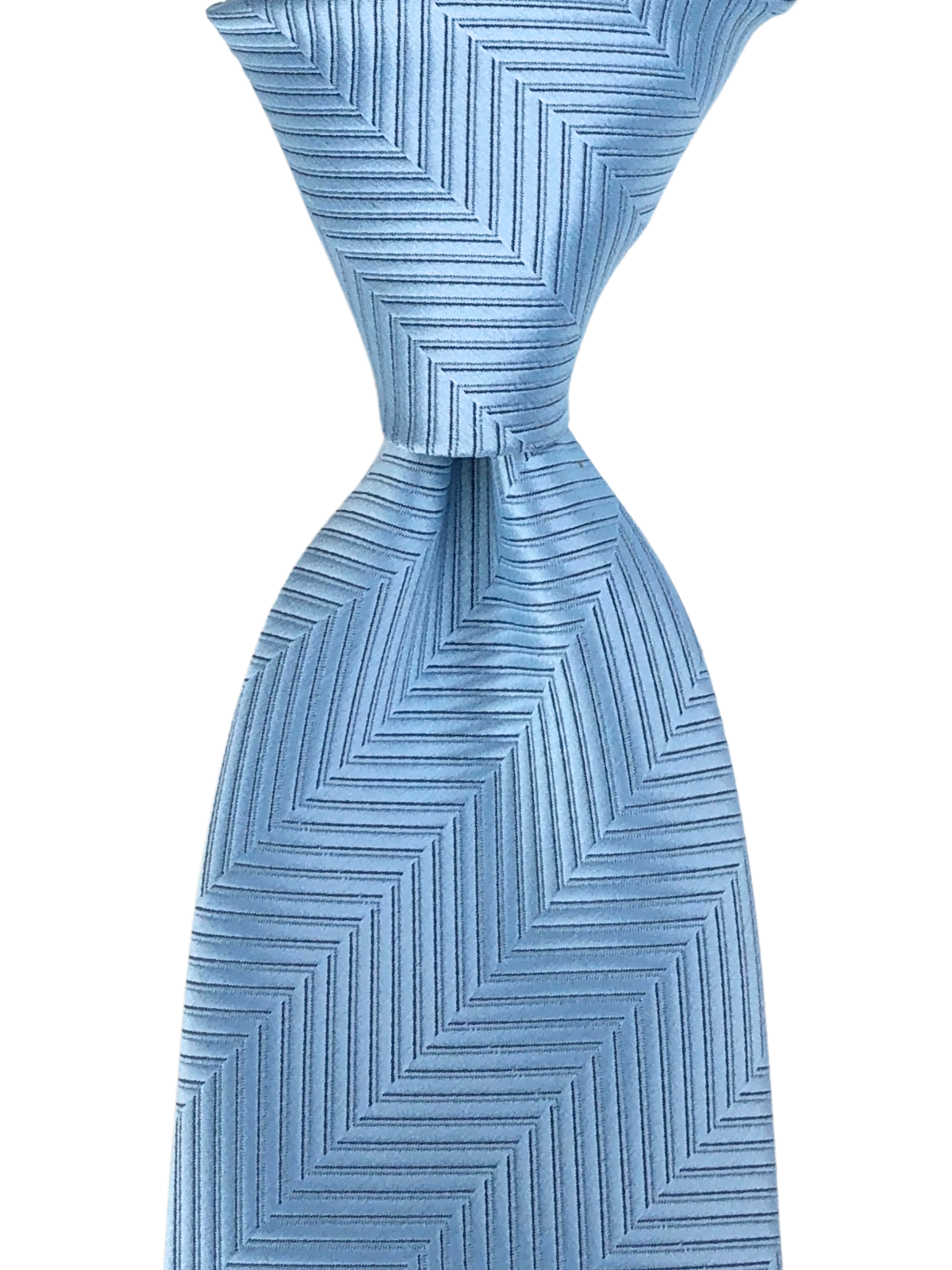 Sky Blue Self Print Tie