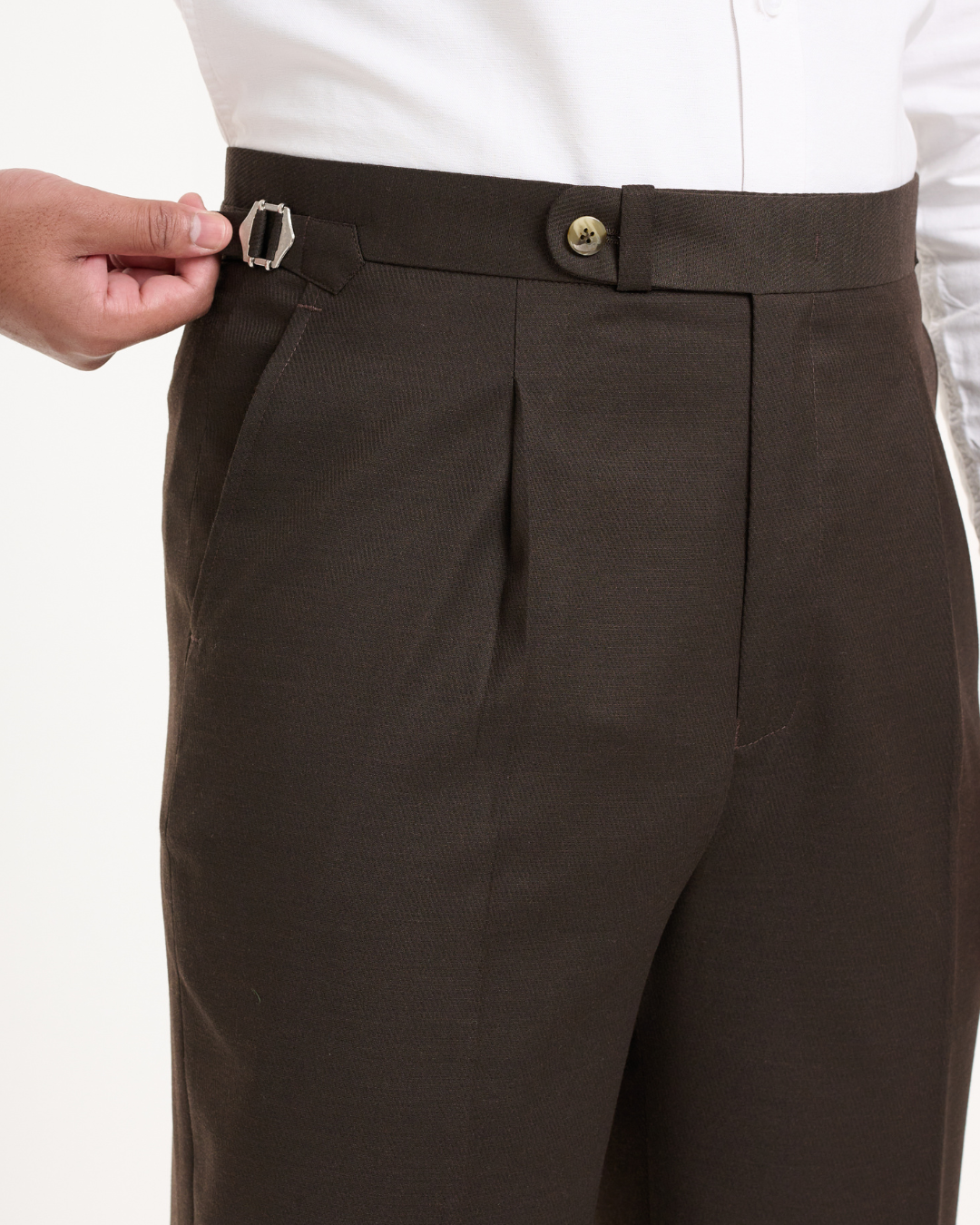 Coffee Single Button Trouser