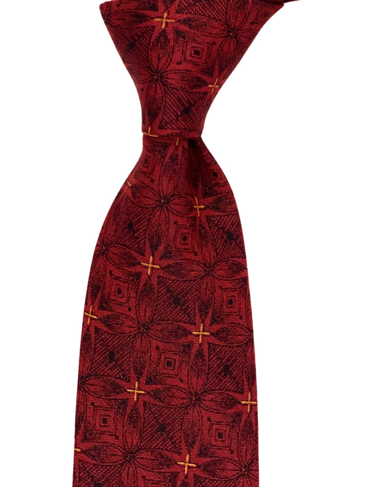 Maroon Patterned Tie
