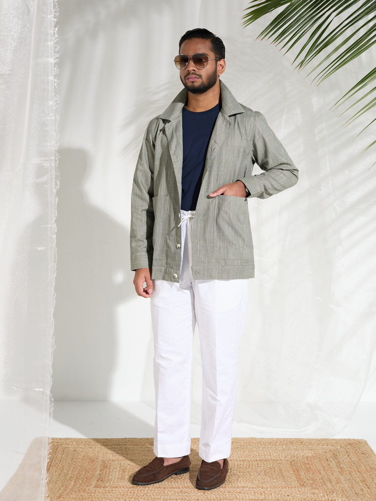 Sage Cotton Shacket