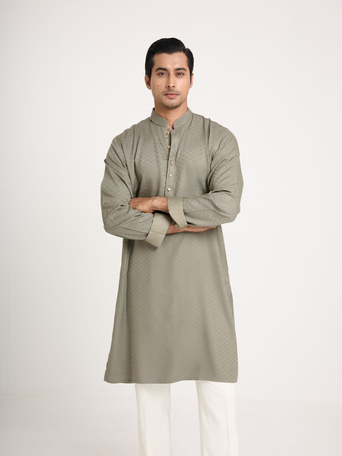 Fern Self Print Kurta