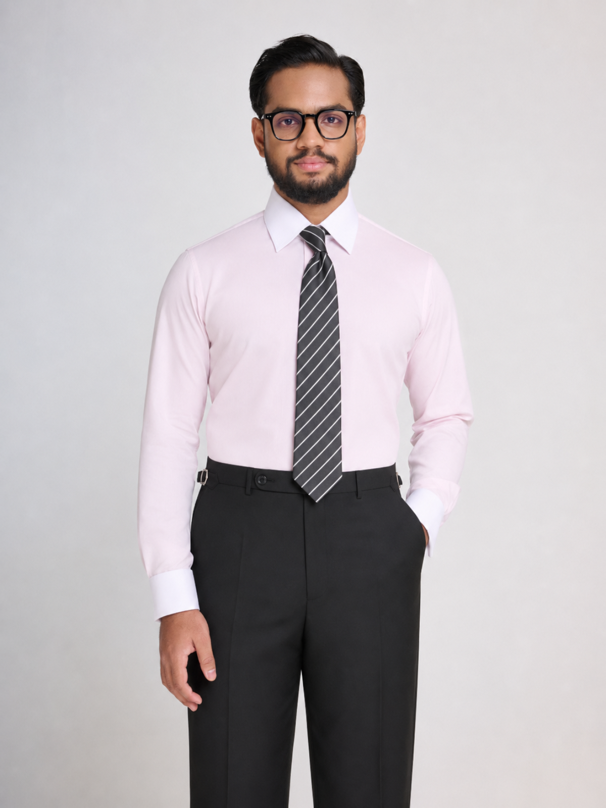 Pink Textured Winchester Shirt – French Cuff