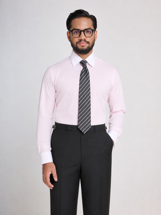 Pink Textured Winchester Shirt – French Cuff