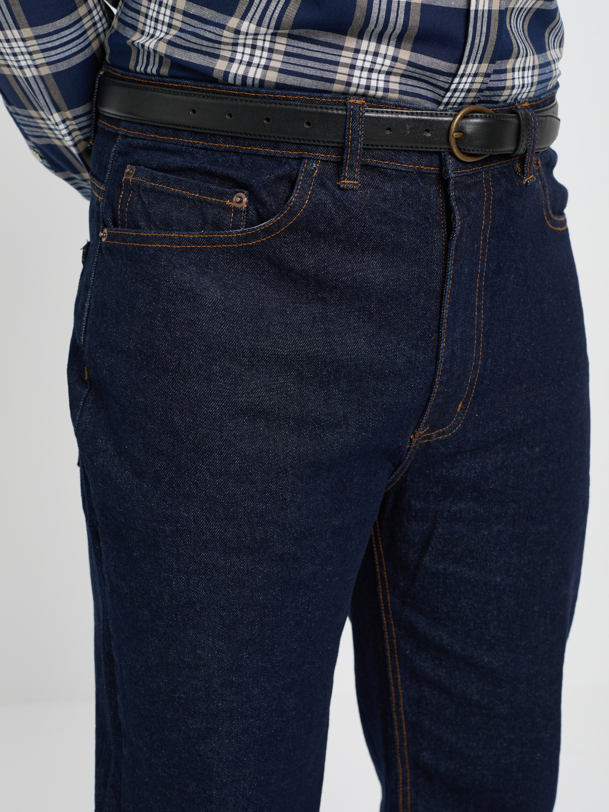 Dark Indigo Mid Rise Jeans