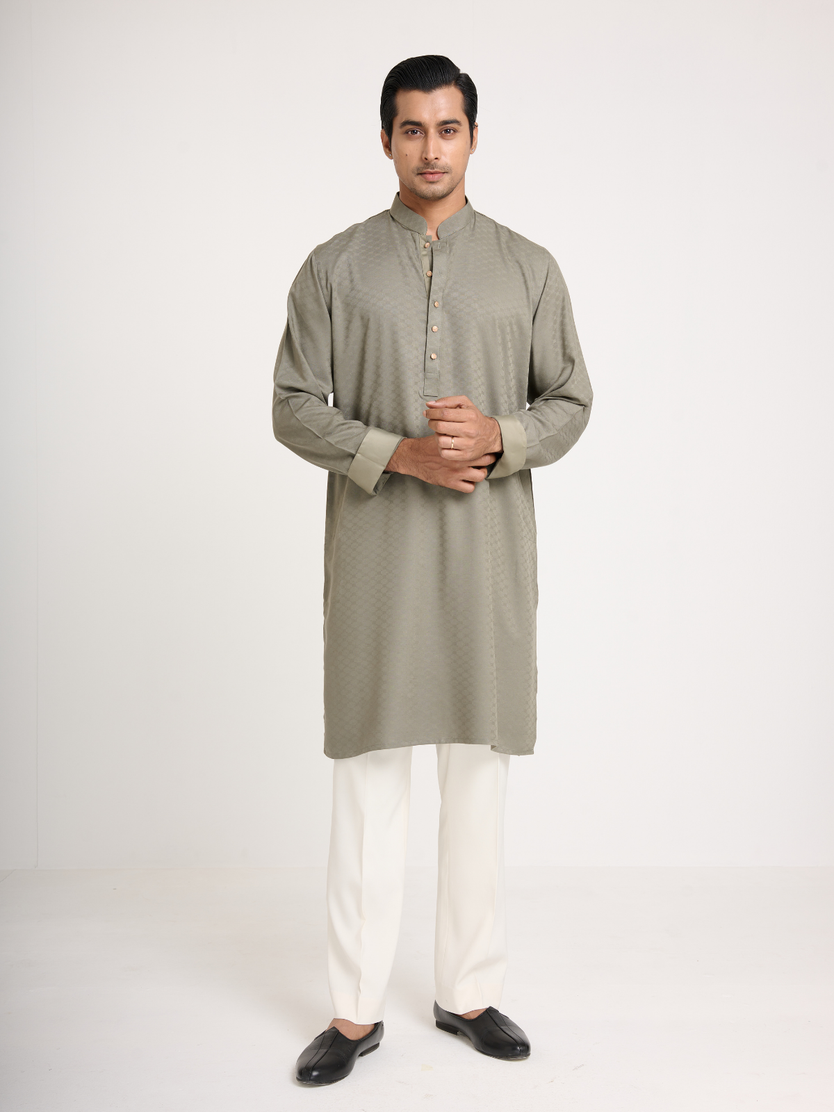 Fern Self Print Kurta