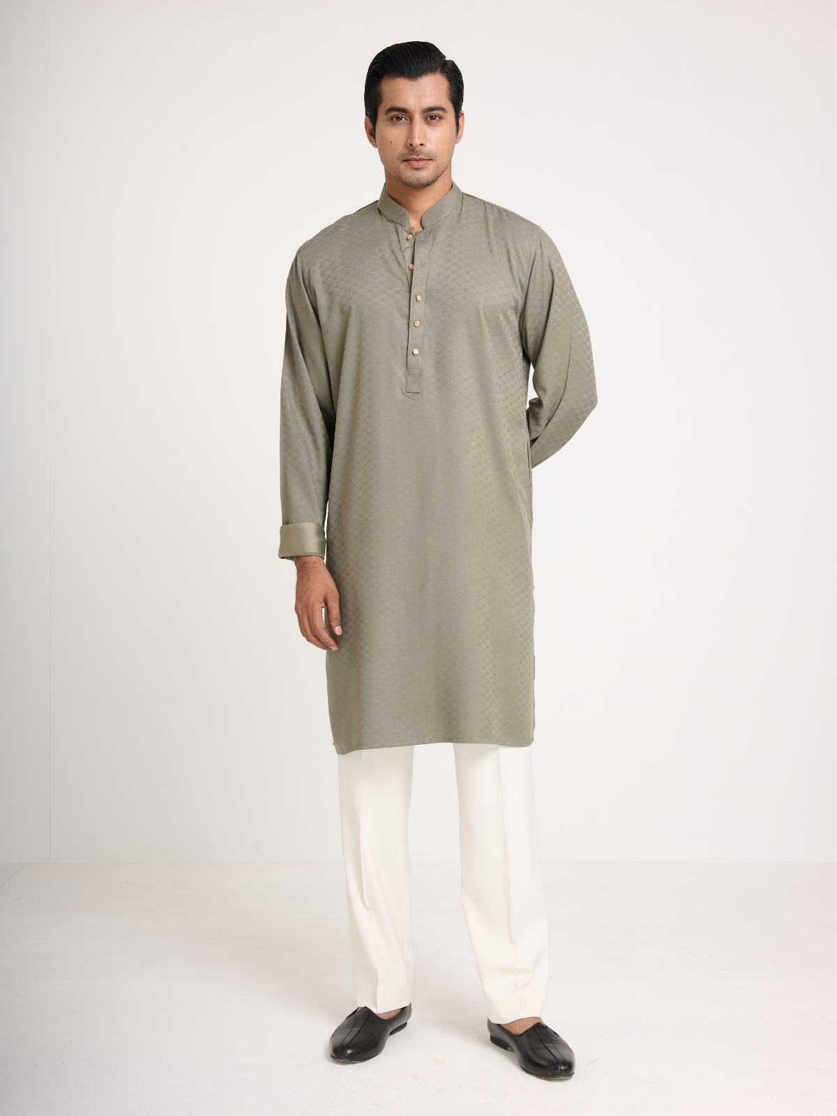 Fern Self Print Kurta