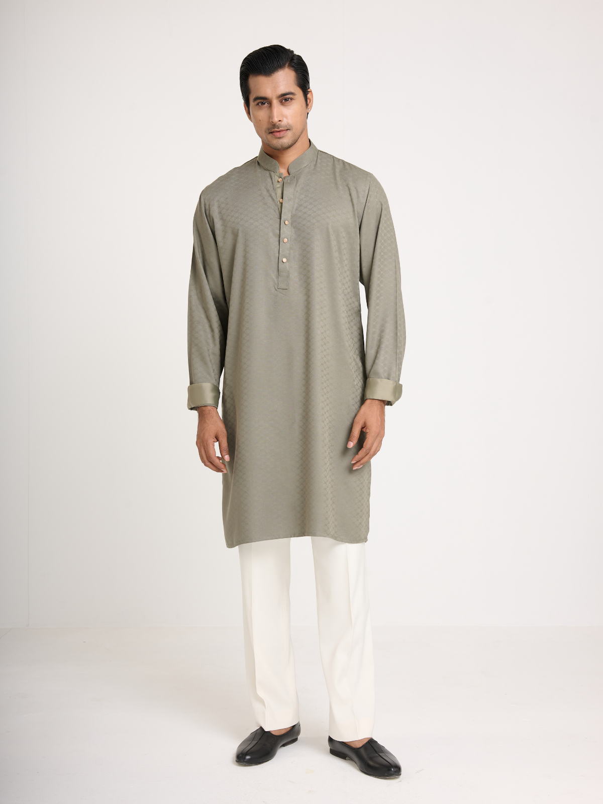 Fern Self Print Kurta