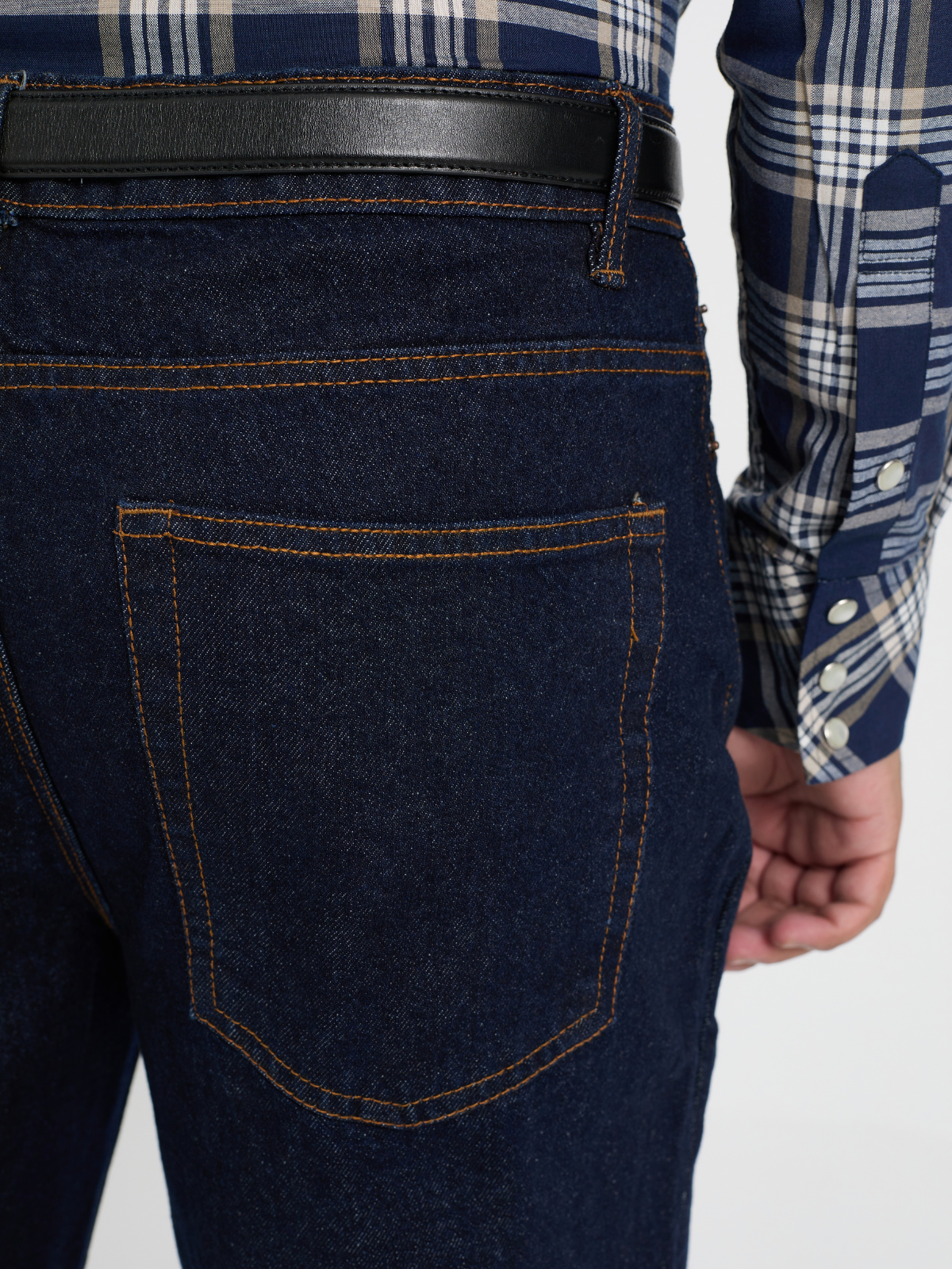 Dark Indigo Mid Rise Jeans