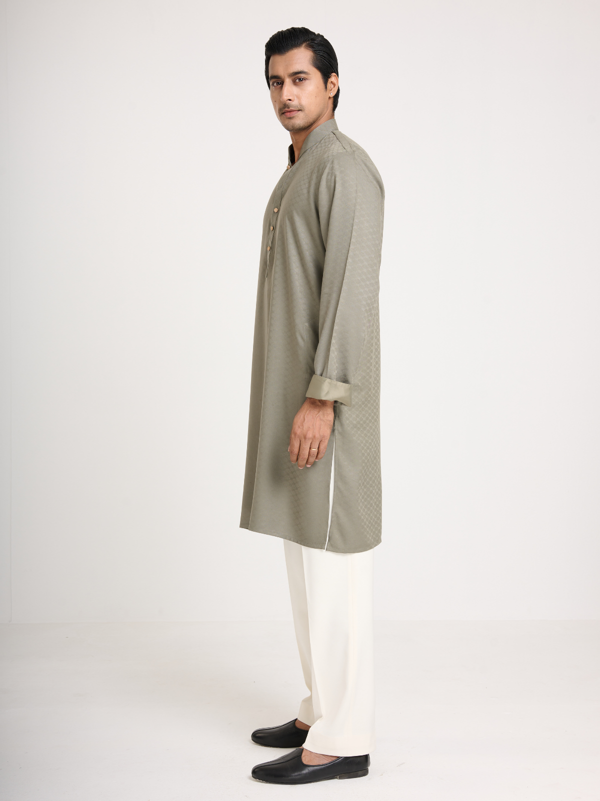 Fern Self Print Kurta