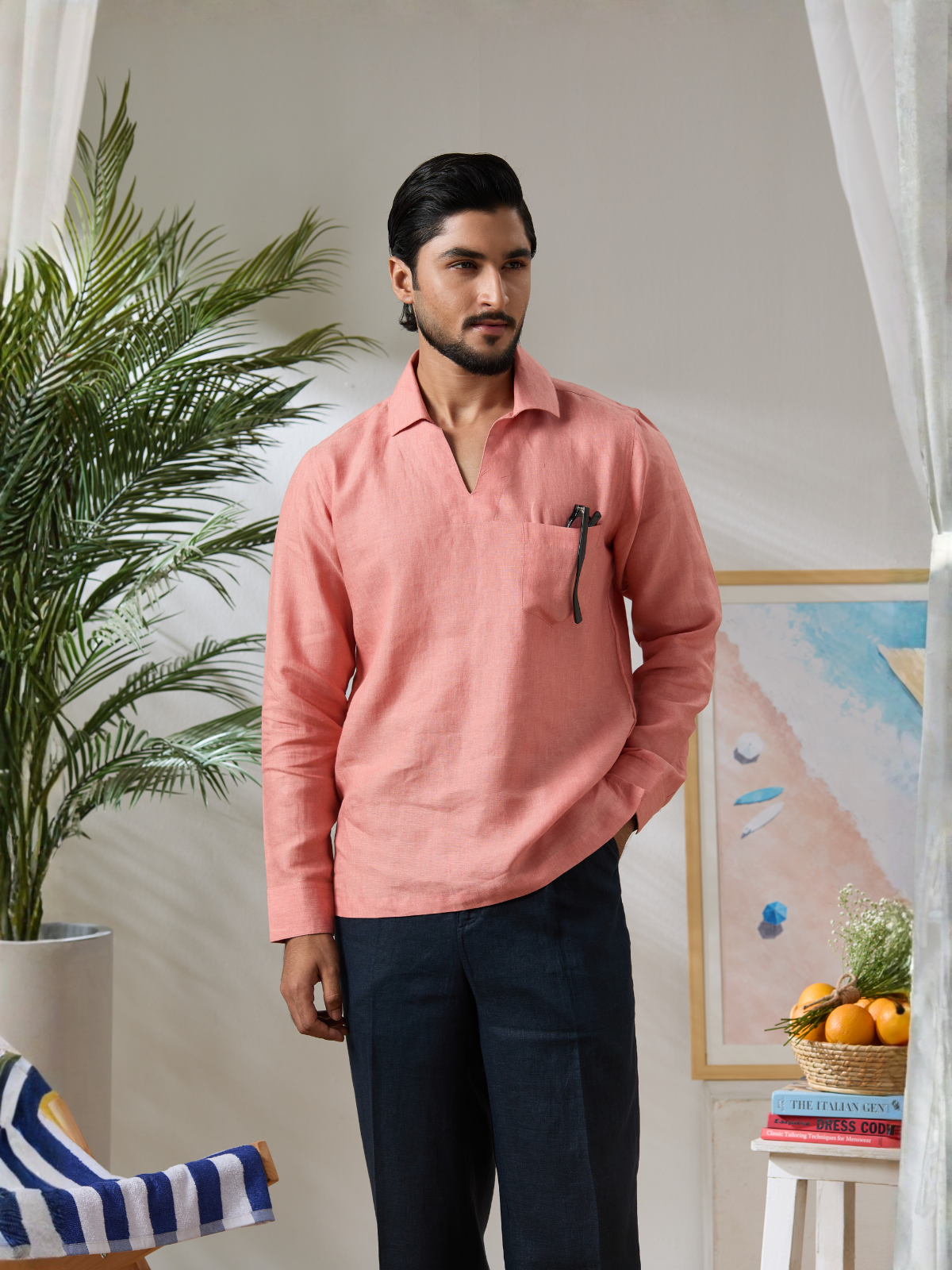 Coral Pop-Over