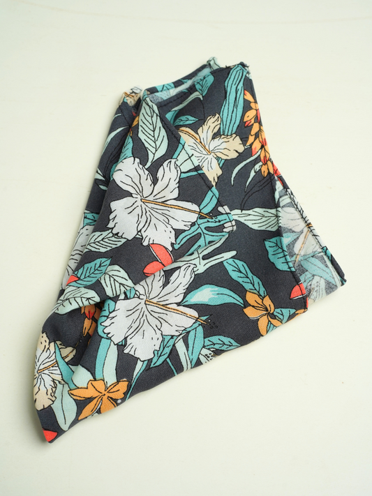 Mint Floral Pocket Square