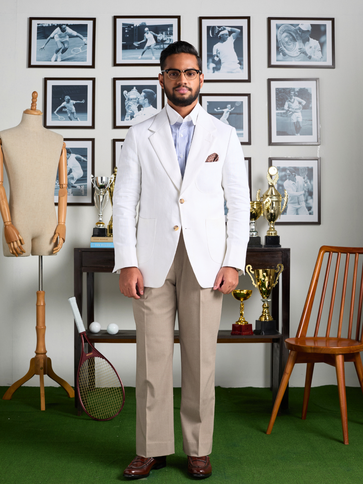 White Cotton Blazer