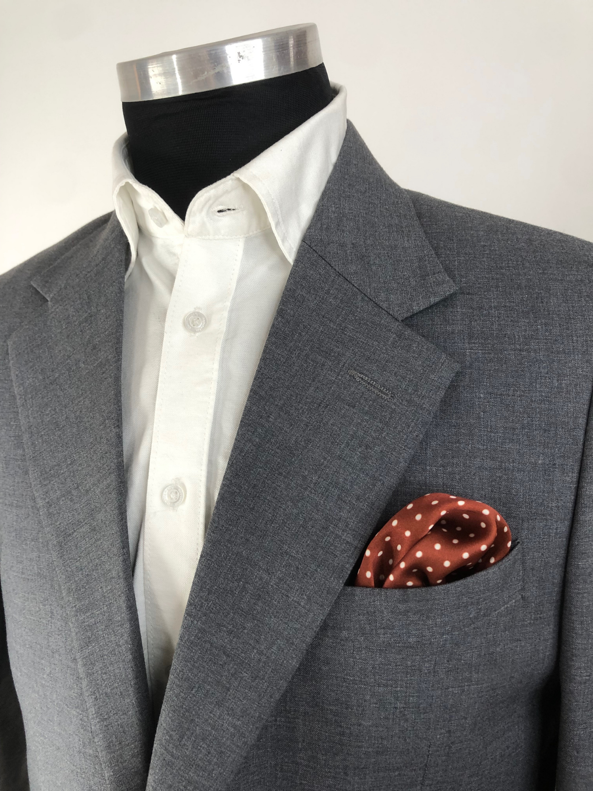 Crimson Polka Silk Pocket Square