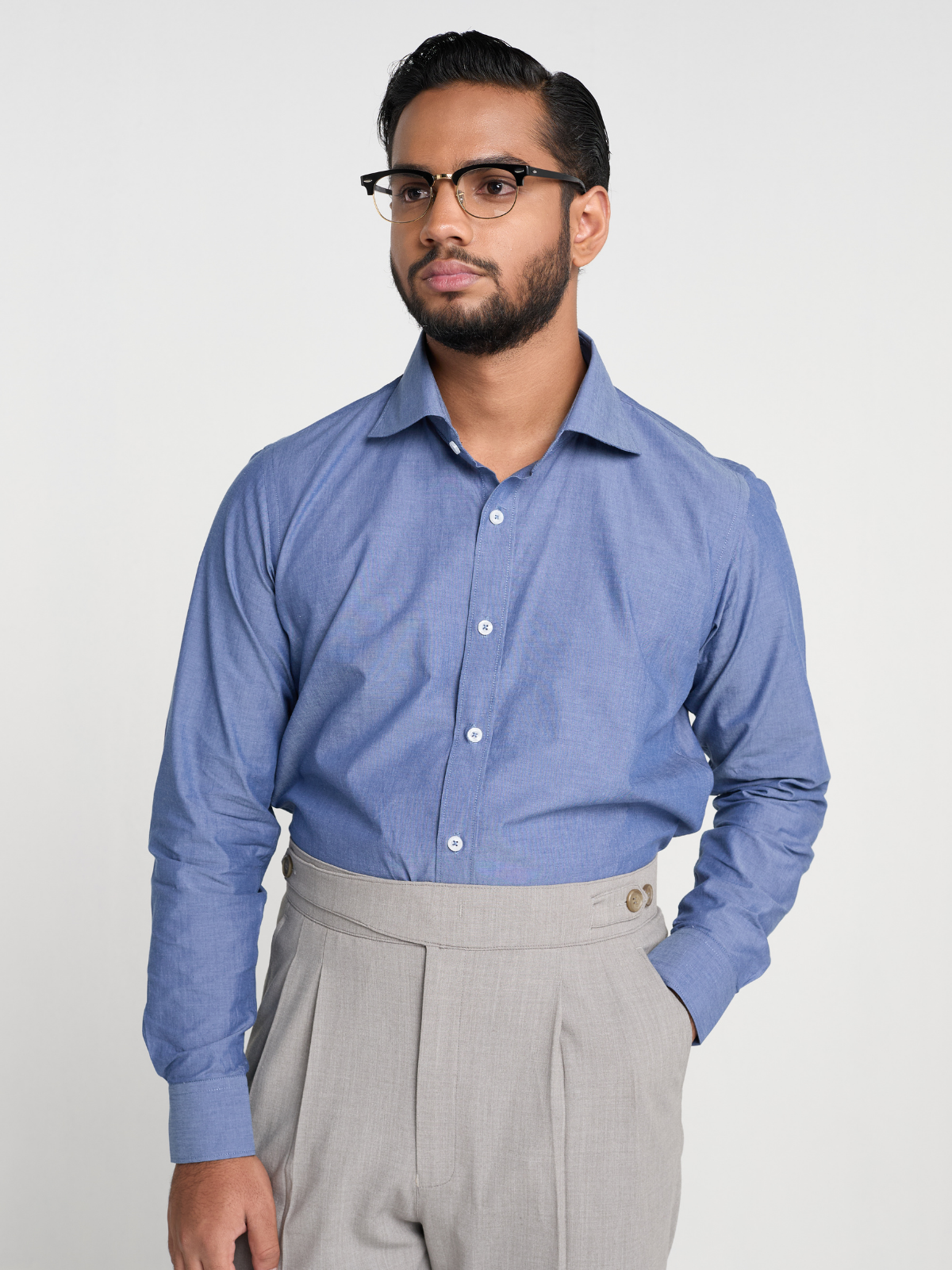 Light Indigo Formal Shirt