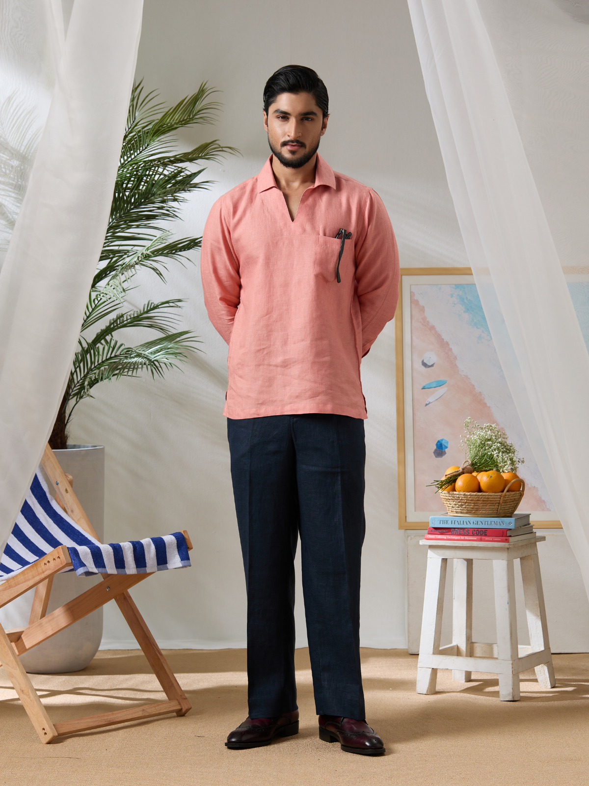 Coral Pop-Over