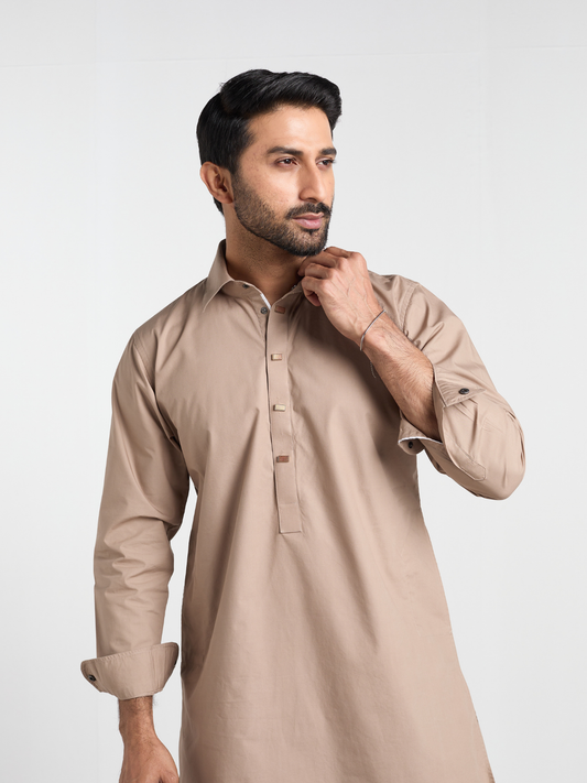 Beige Modern Kabli Suit