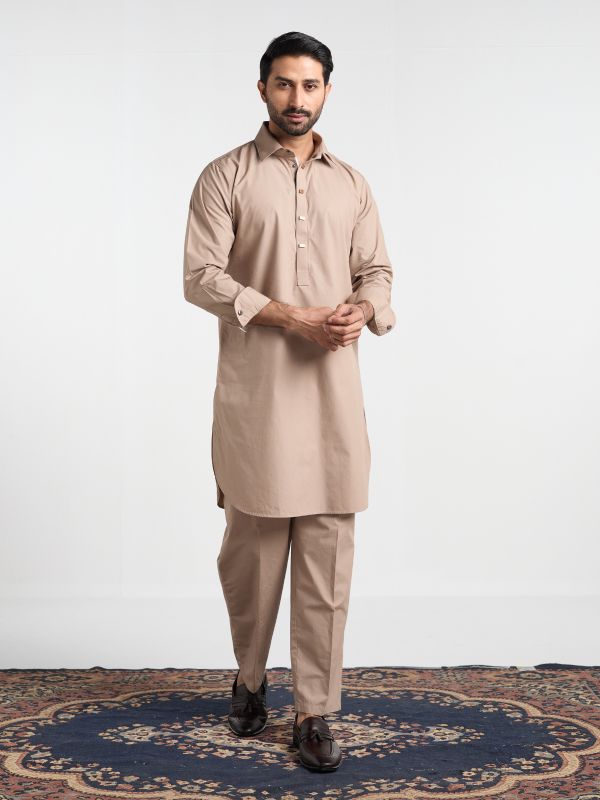 Beige Modern Kabli Suit