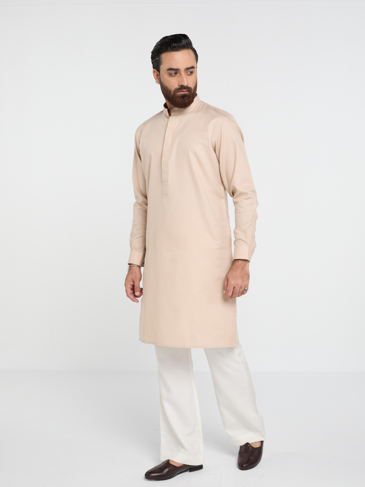 Beige Single Kurta