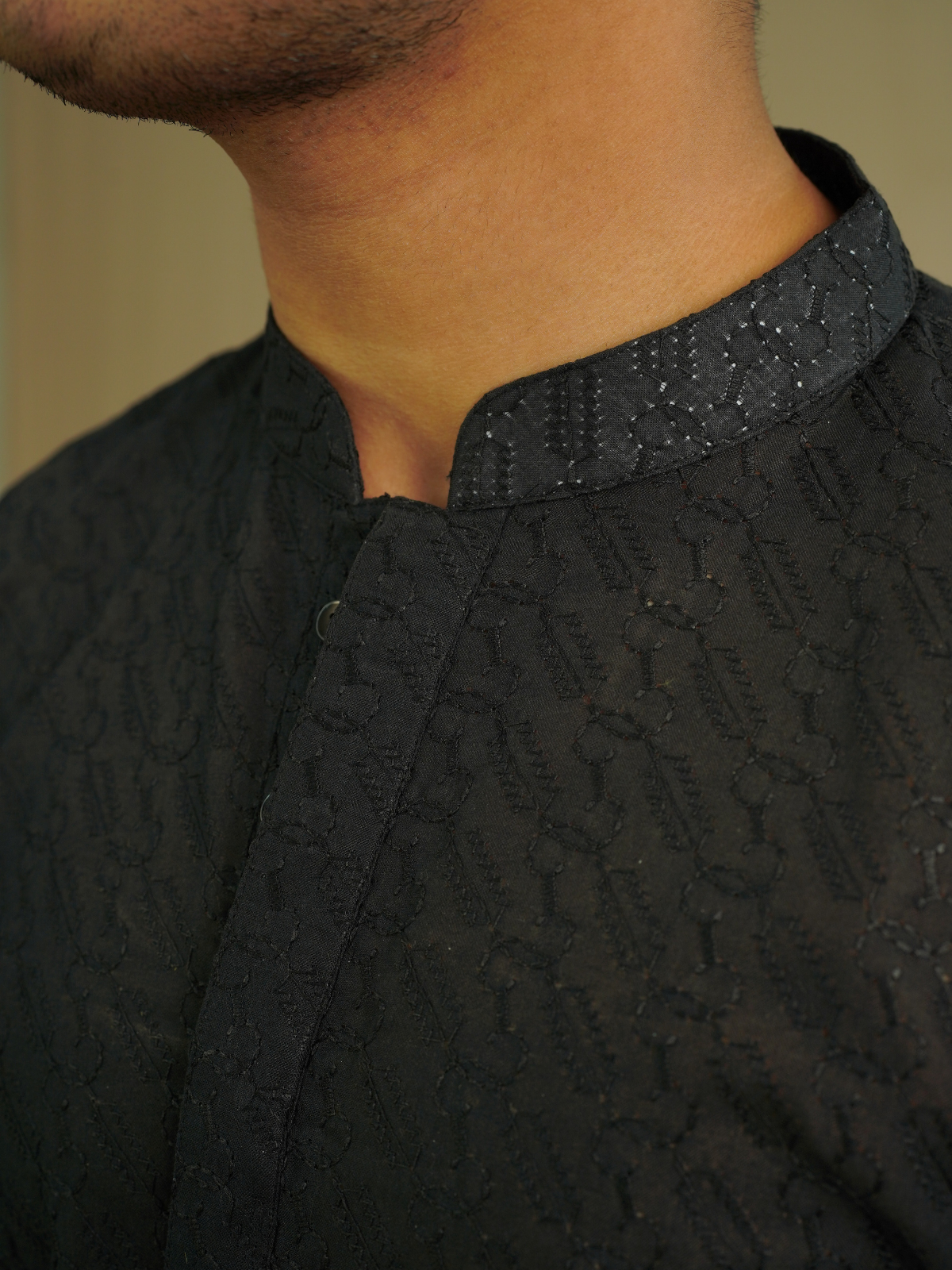 Black Chikankari Kurta