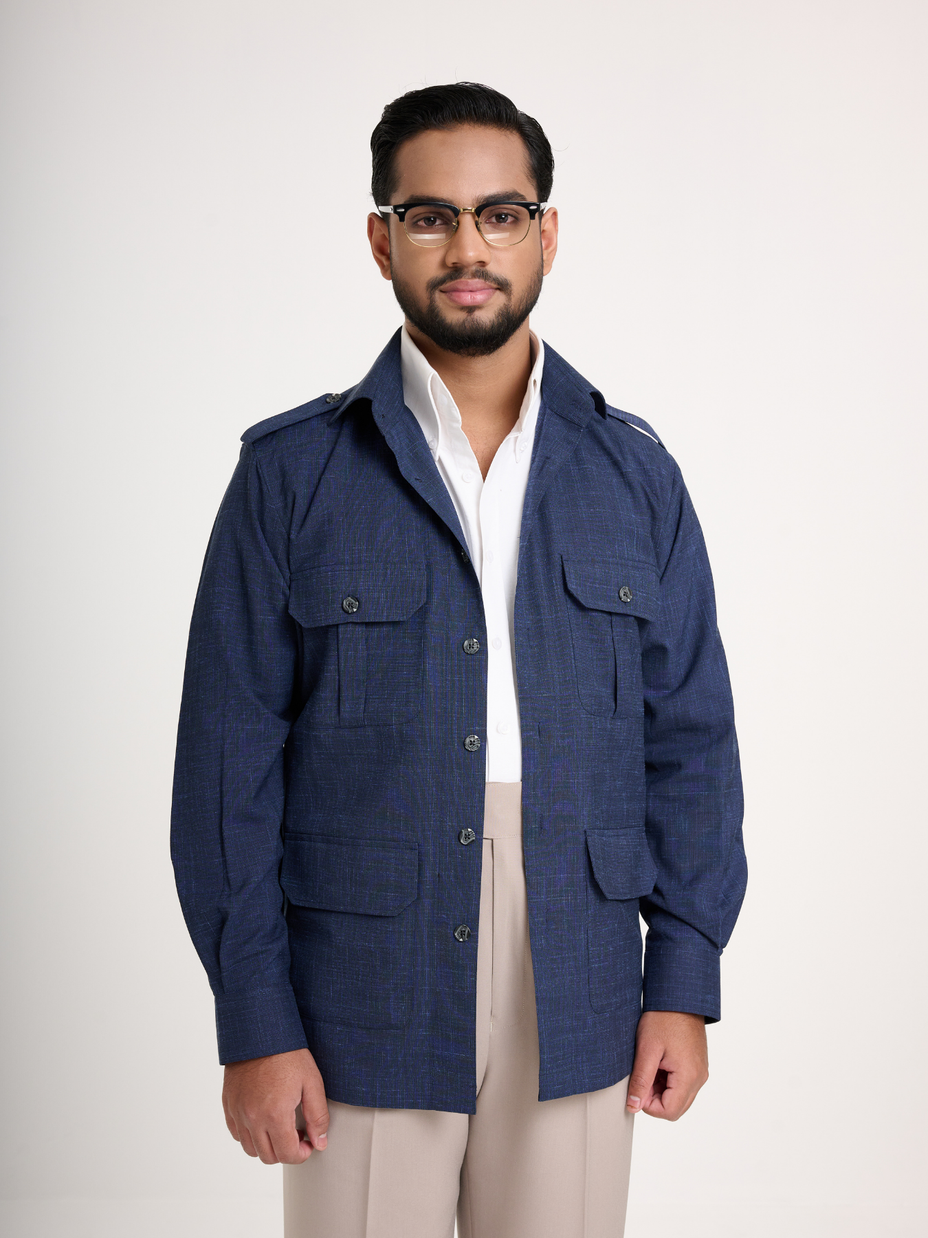 Navy Field Shacket
