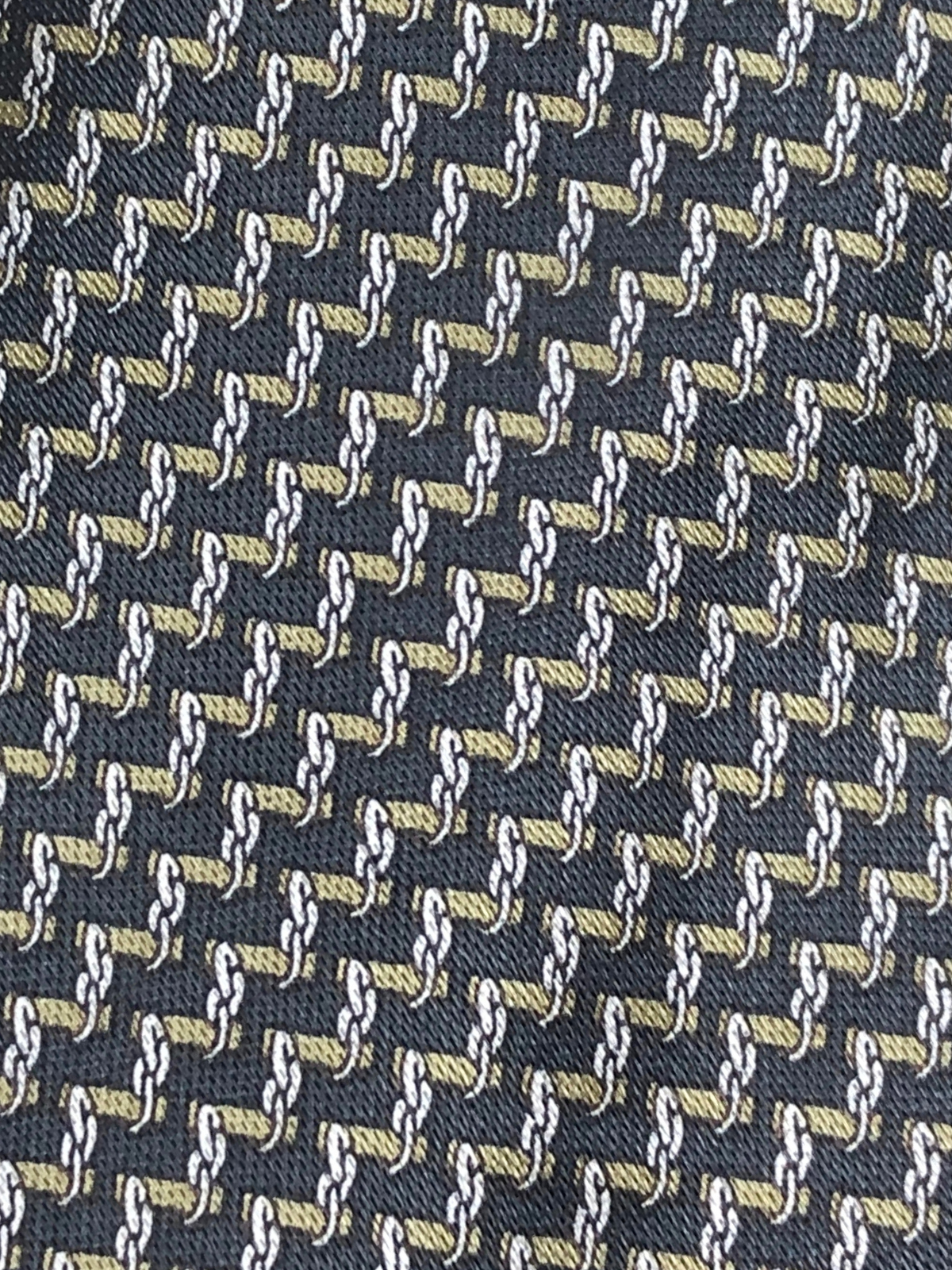 Black & Silver Patterned Tie