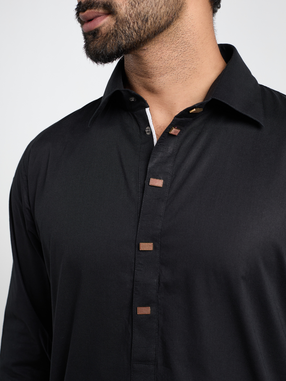 Black Modern Kabli Suit