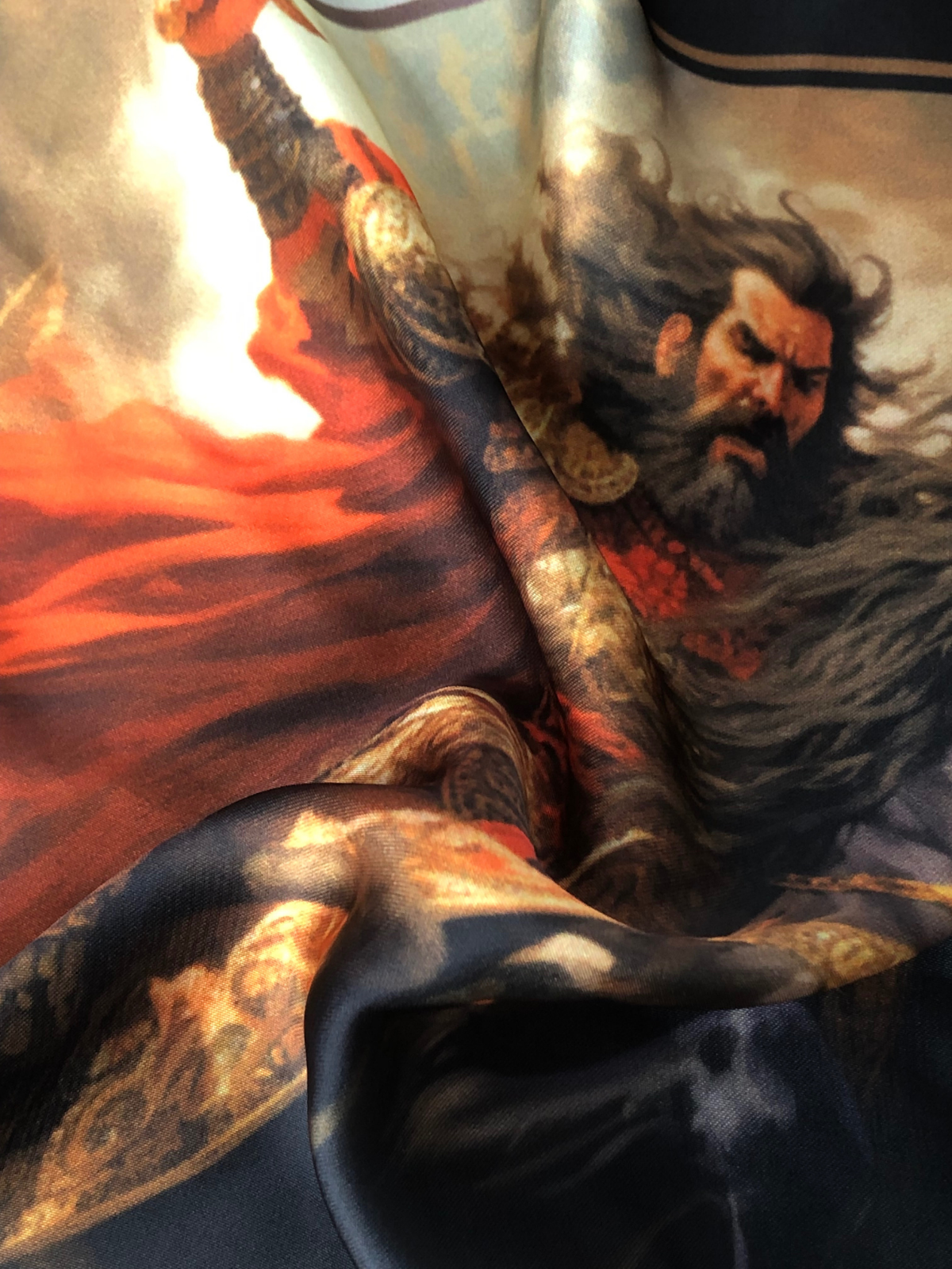 Raging King Abstract Silk Pocket Square