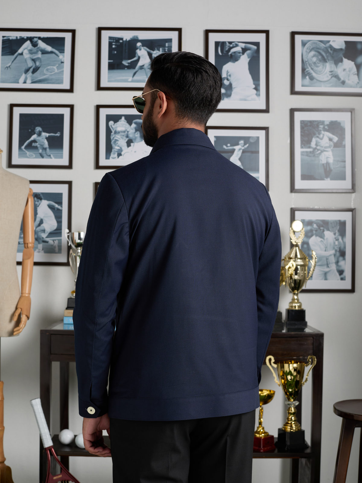 Navy Blouson Jacket