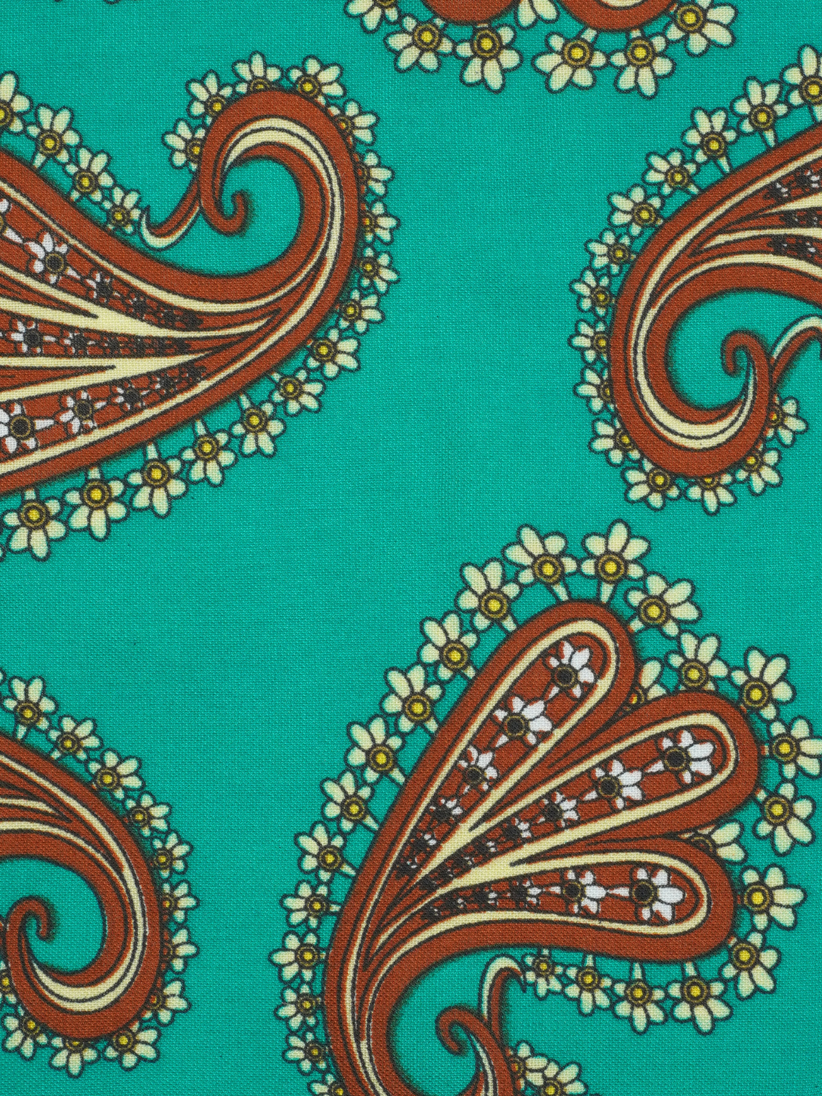 Green Bold Paisley Pocket Square