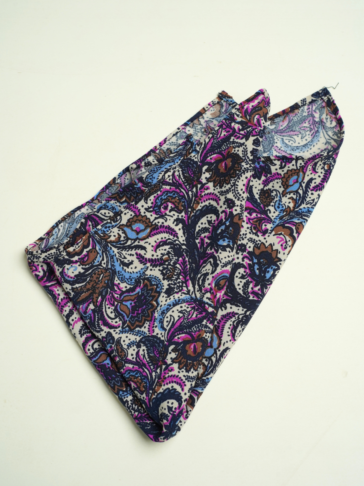 Purple Floral Pocket Square