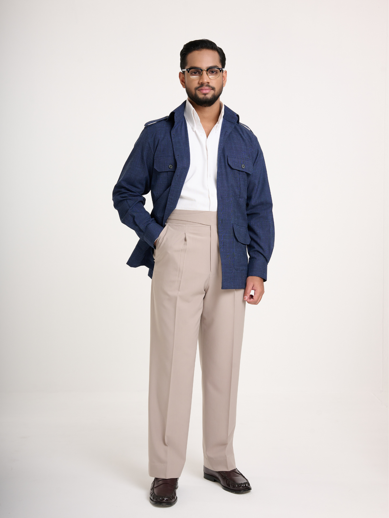 Navy Field Shacket