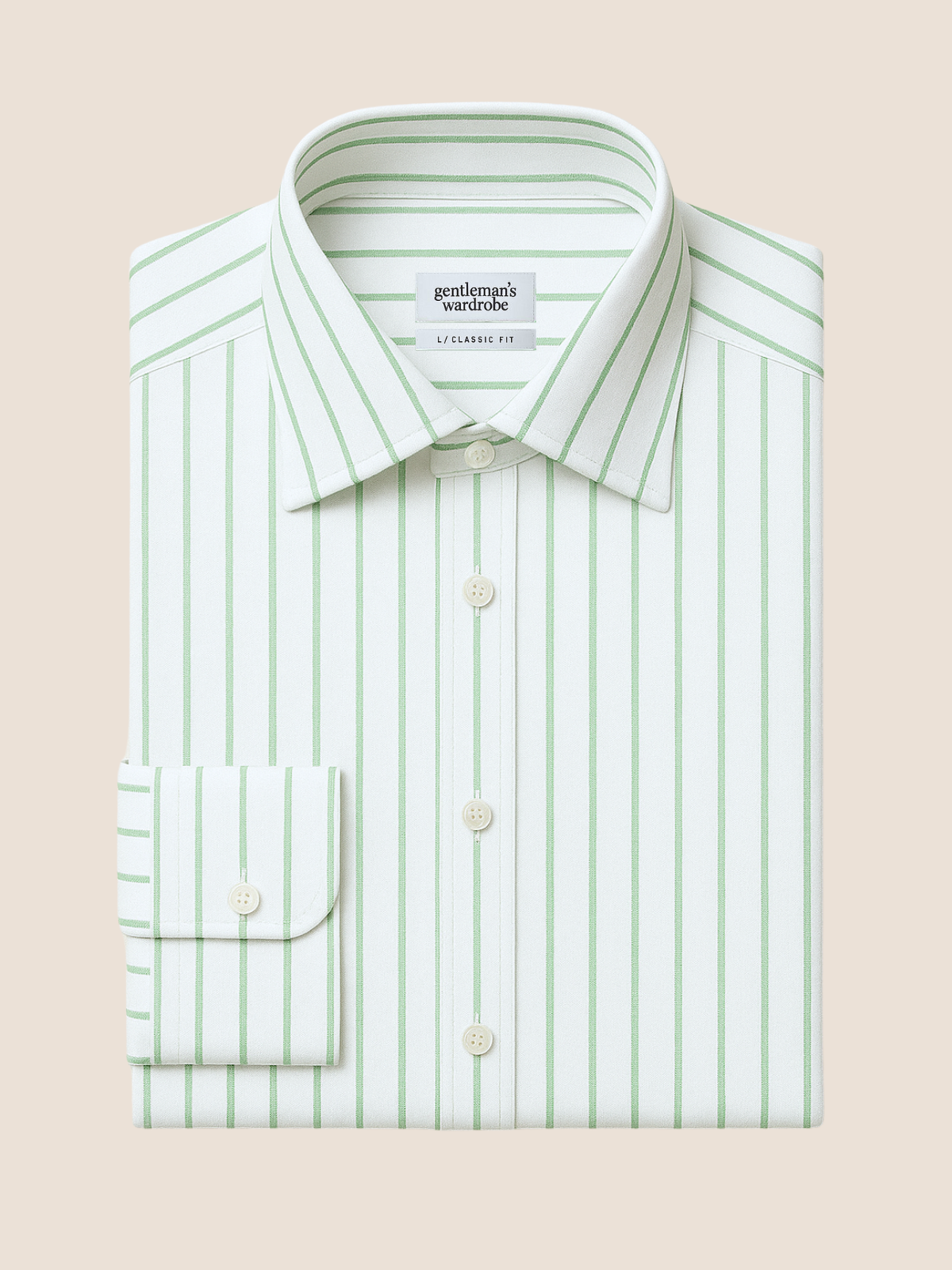 Green Stripe Formal Shirt
