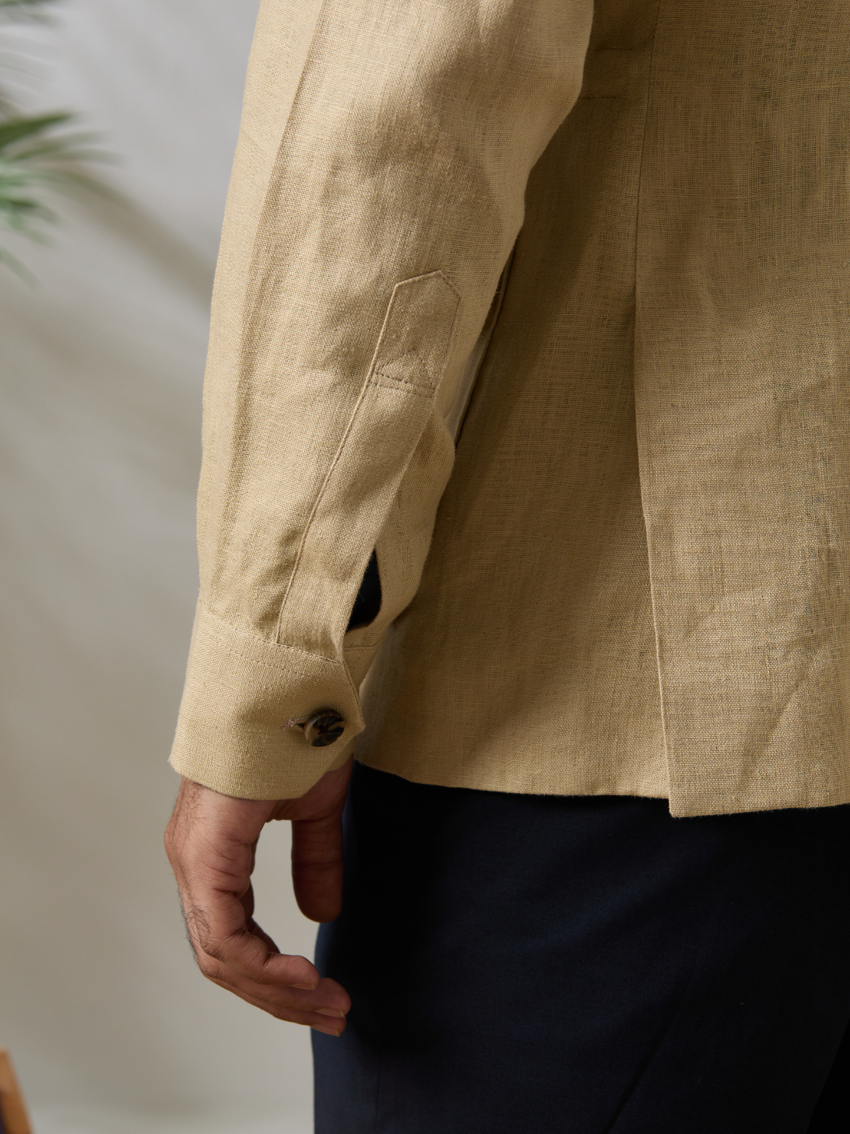 Tan Linen Jungle Jacket