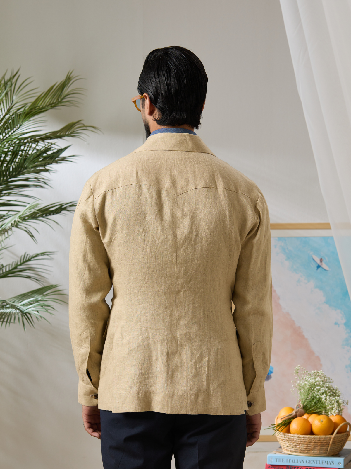 Tan Linen Jungle Jacket