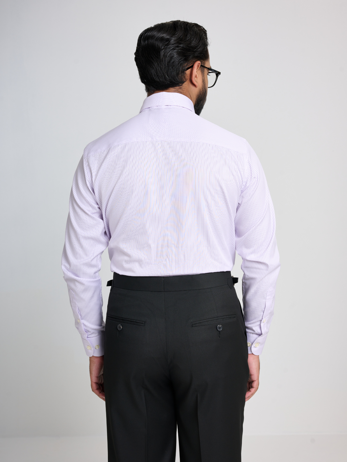 Lavender Micro Stripe Cutaway Shirt