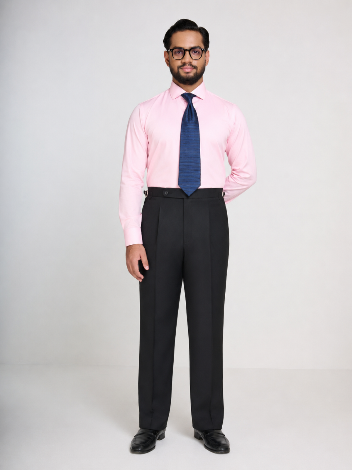 Pink Textured Cutaway Shirt