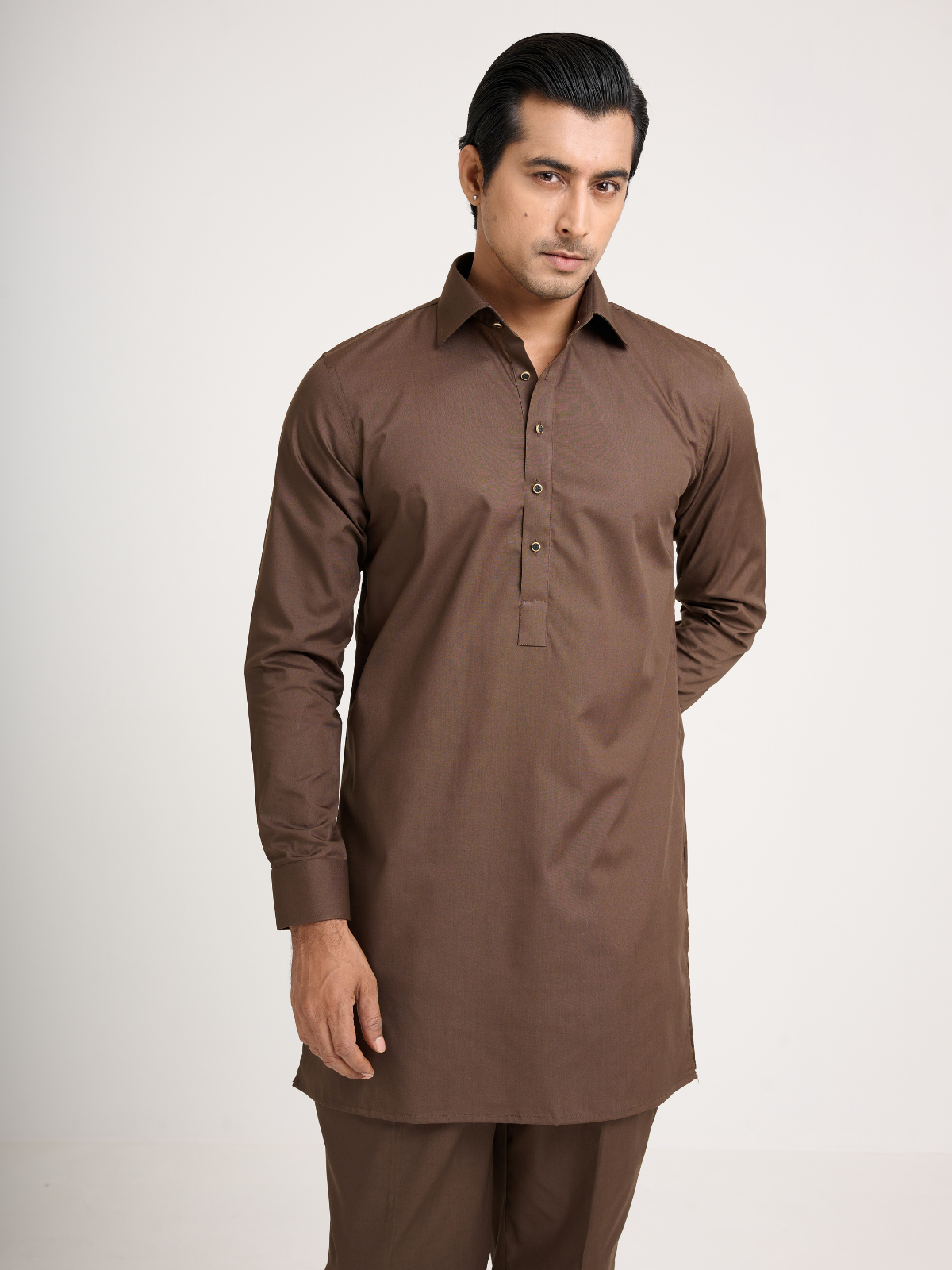 Coffee Short Kurta Set