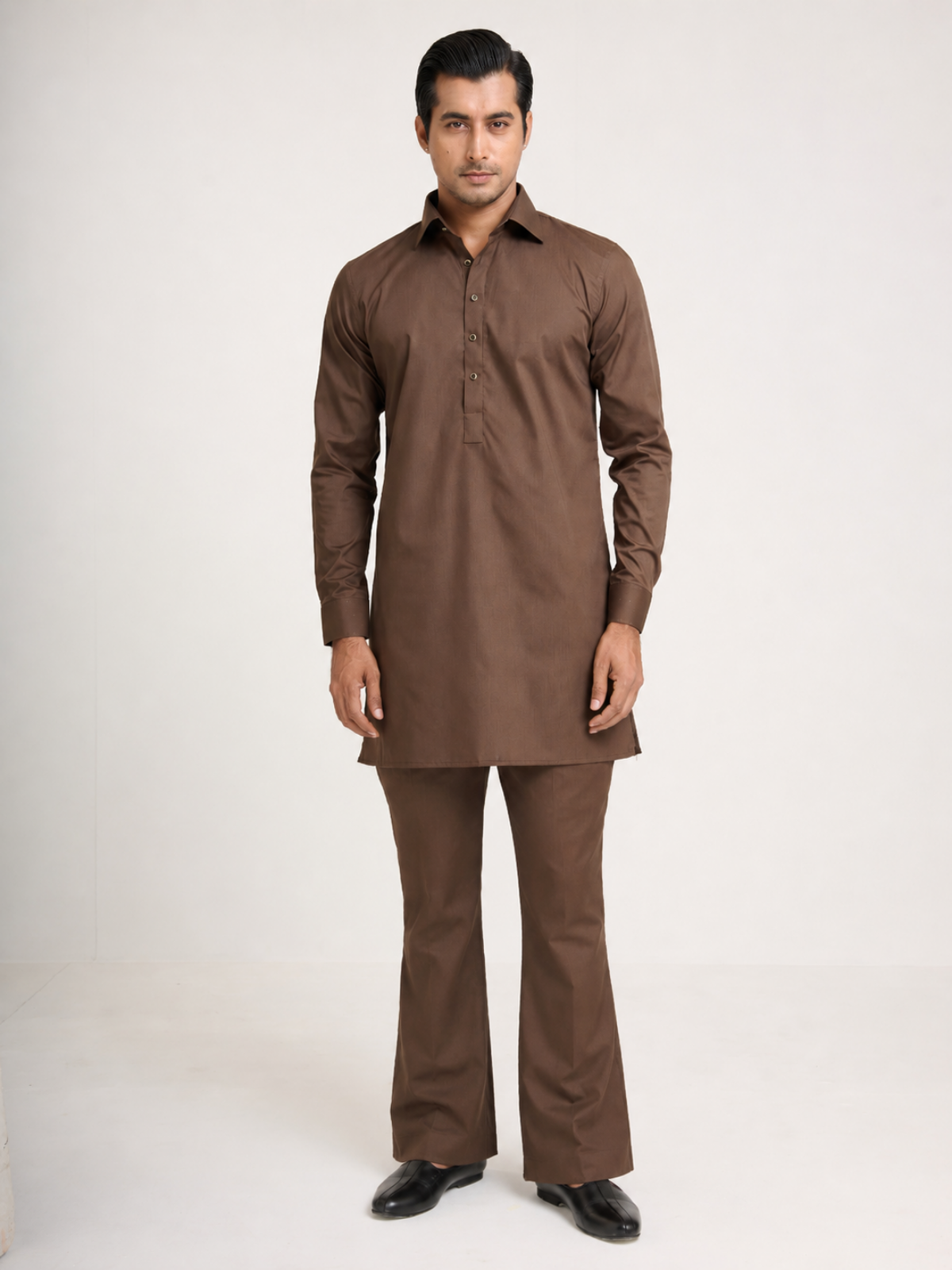 Coffee Short Kurta Set