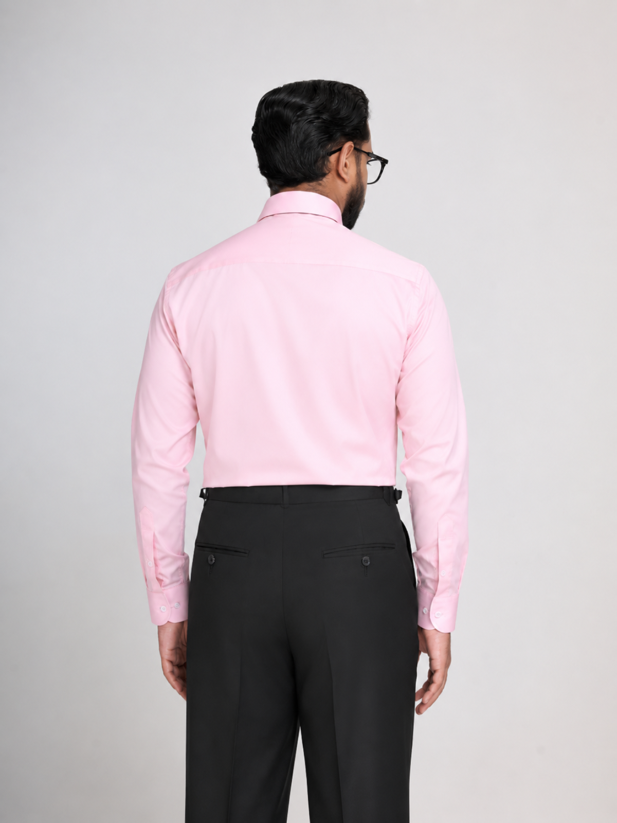 Pink Textured Cutaway Shirt