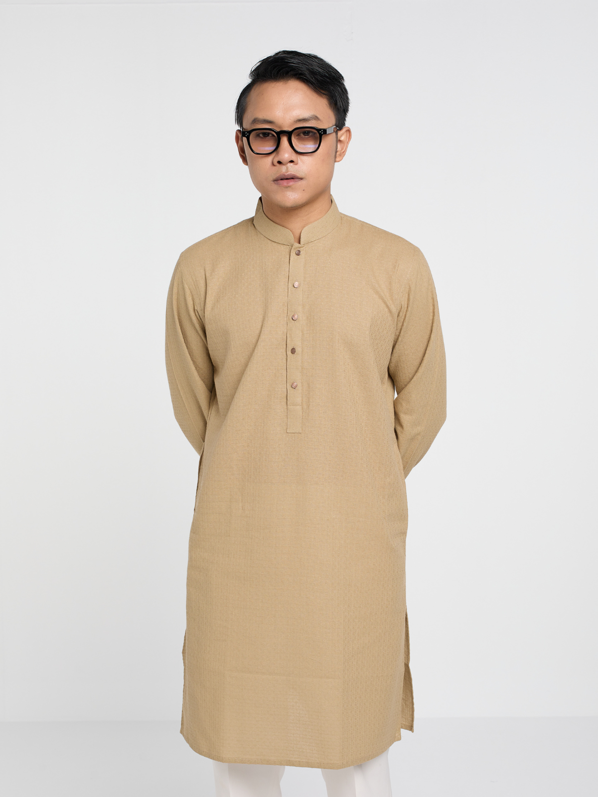 Golden Textured Kurta