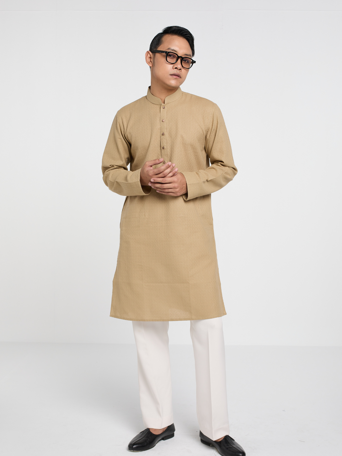 Golden Textured Kurta