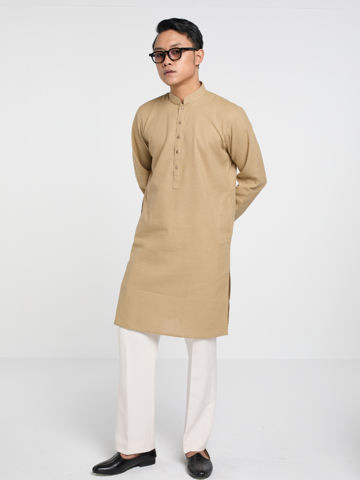 Golden Textured Kurta