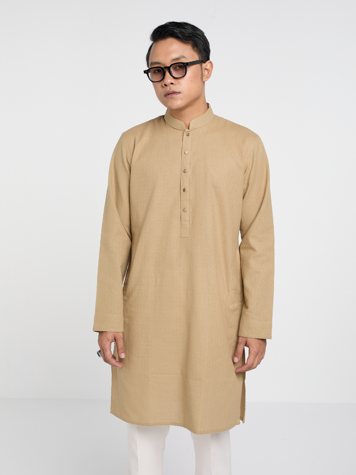 Golden Textured Kurta