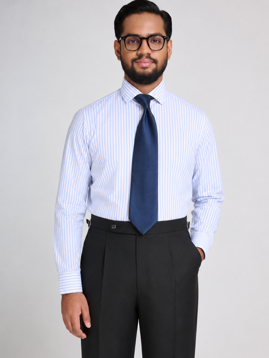 Light Blue Bengal Stripe Cutaway Shirt