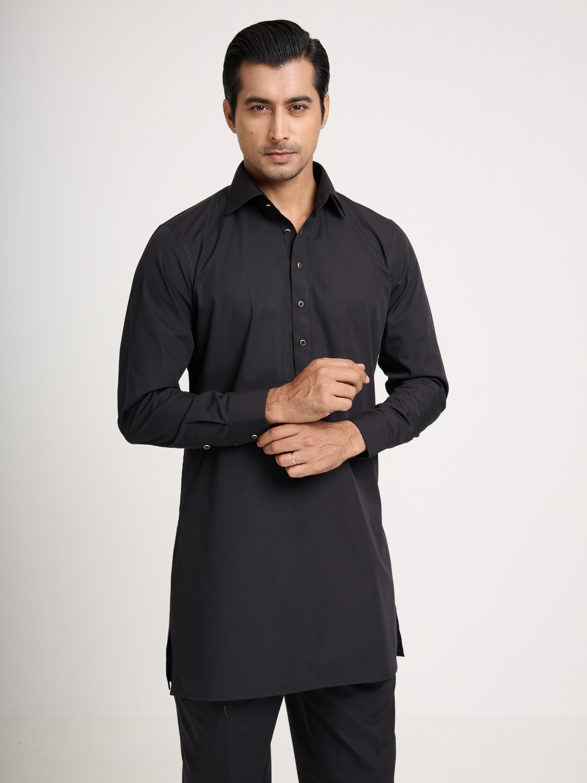 Black Short Kurta Set
