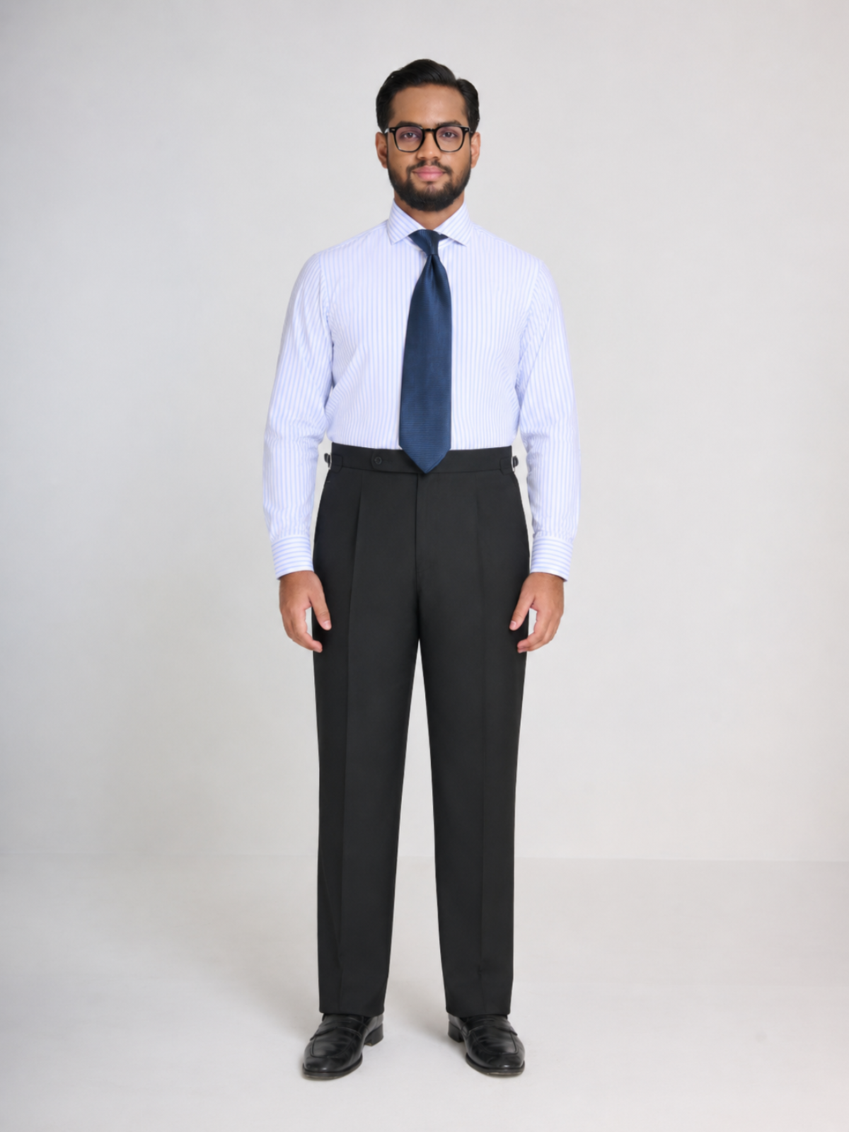 Light Blue Bengal Stripe Cutaway Shirt