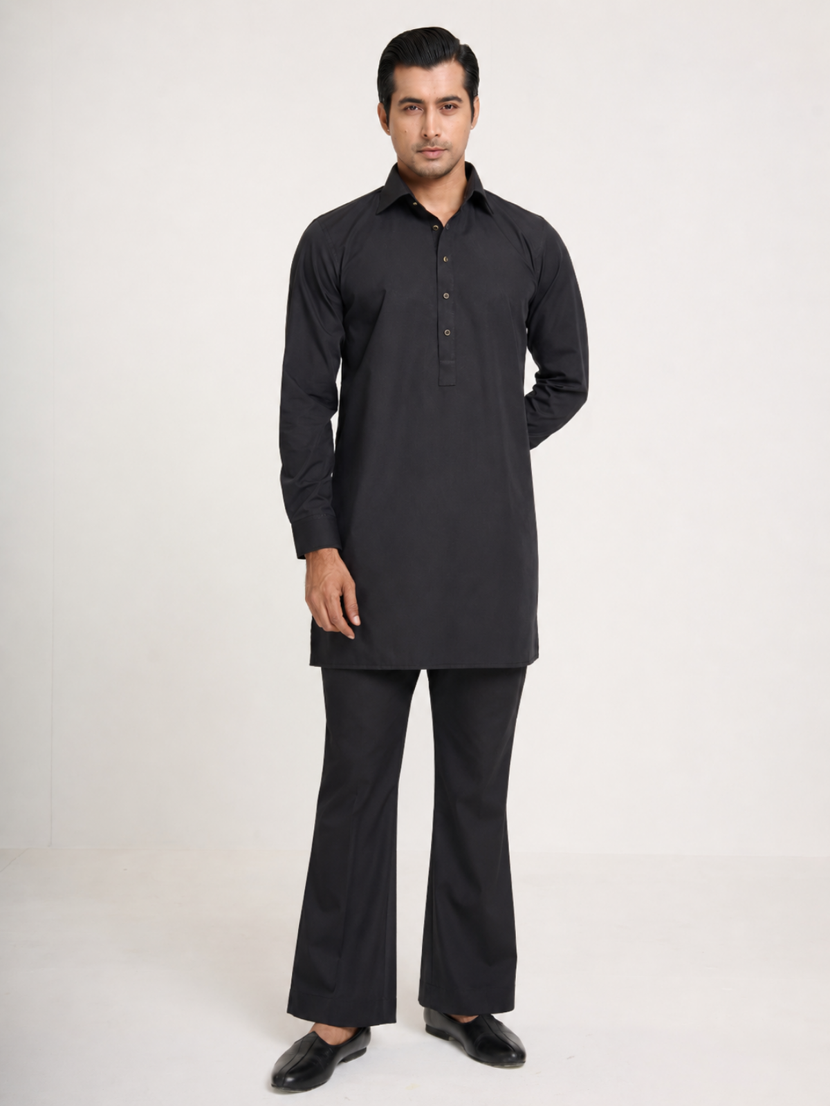 Black Short Kurta Set