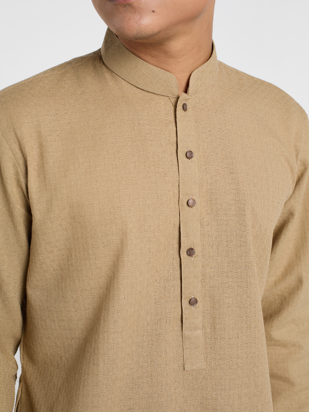 Golden Textured Kurta